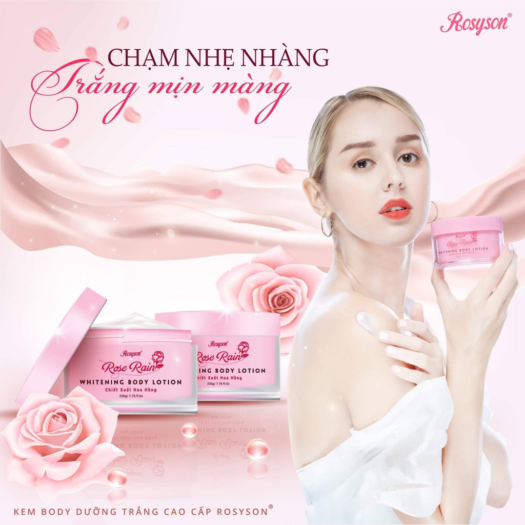 Kem Dưỡng Da Toàn Thân Rosy - WHITENING BODY LOTION (Cấp ẩm, dưỡng trắng da tự nhiên) | WebRaoVat - webraovat.net.vn