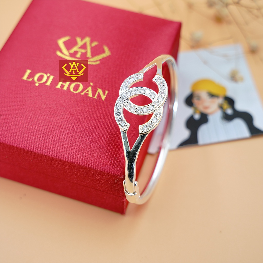 LẮC BẠC TA CỨNG ĐÍNH ĐÁ CHO NỮ