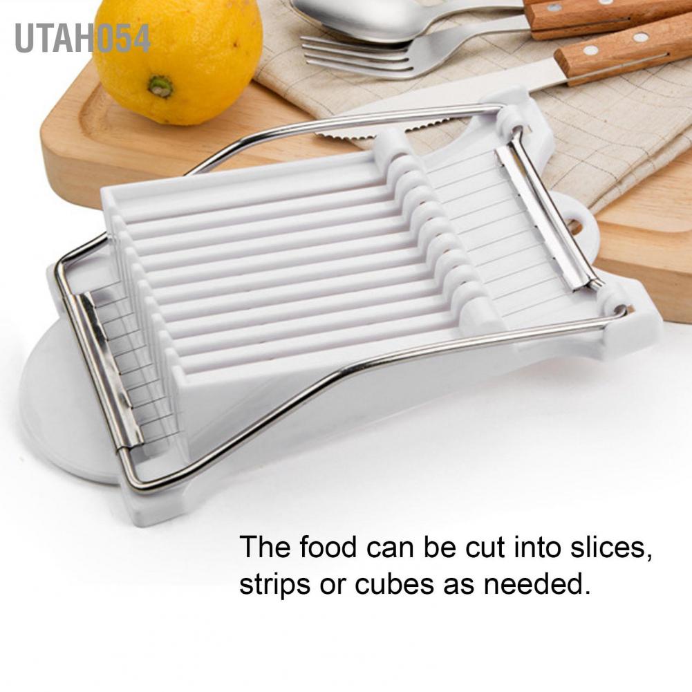 Utah054 Kitchen Luncheon Meat Ham Cutter Boiled Egg Stainless Steel Wire Cutting Tool for Banana Sausage
