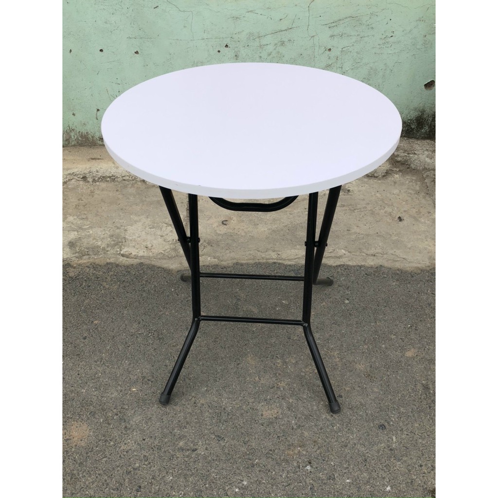 BÀN TRÒN CAFE - MẶT GỖ MDF - CHÂN GẤP GỌN - KÍCH THƯƠC FI 60 CAO 75CM