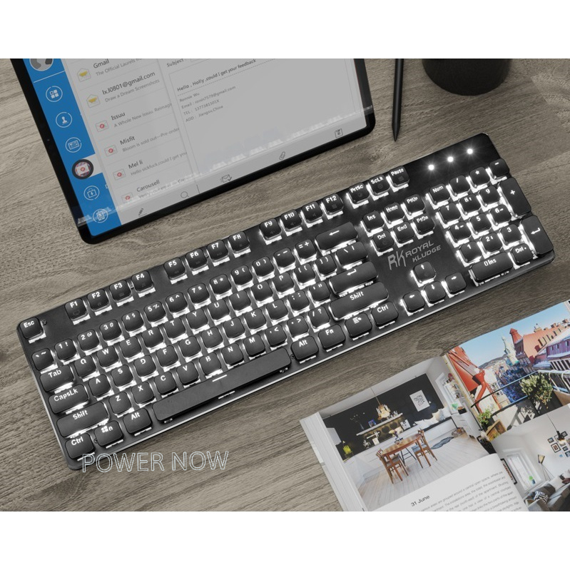 Bàn Phím Cơ Không Dây Full Size Hotswap RK Dragon Shield. Bluetooth 5.0/ Wifi/ Có Dây. Chính Hãng Royal Kludge