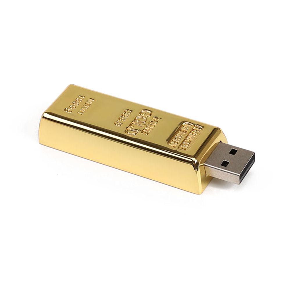 Bullion Gold Bar USB2.0 Flash Drive Memory Sti Pen Drive Mobile U Disk