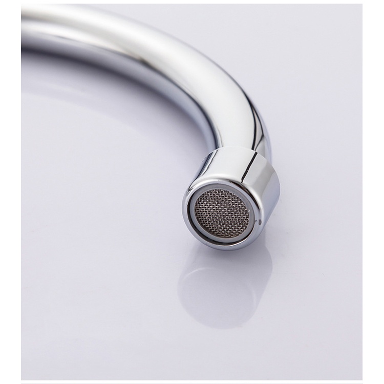 Vòi rửa chén bát lạnh thân cứng inox 304 mạ màu bạc [Ngắn] cao cấp