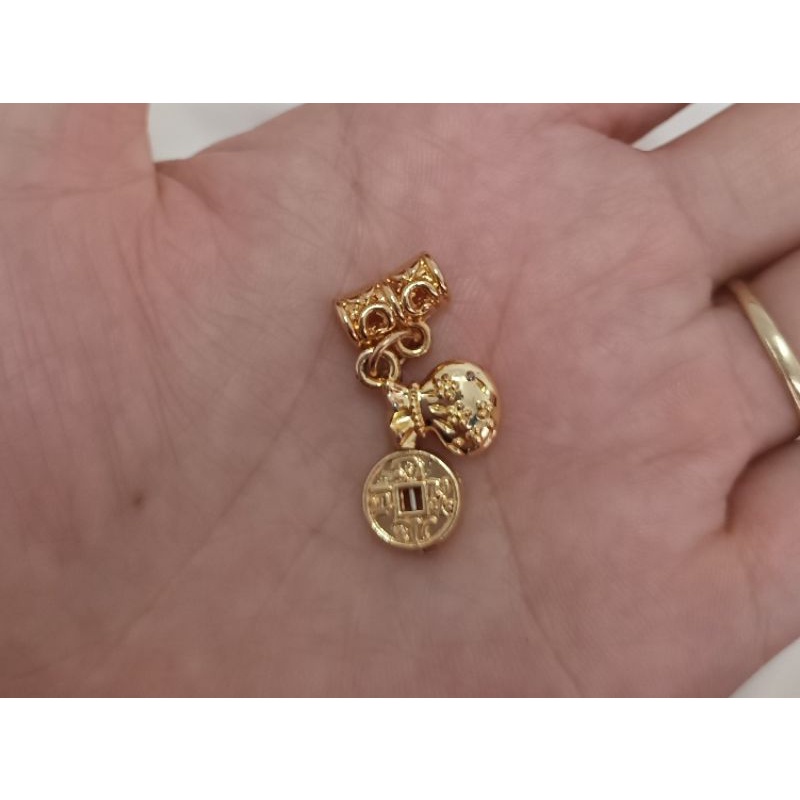 Charm ống lùa chặn hạt xâu vòng treo phụ kiện cao cấp không đen không bay màu