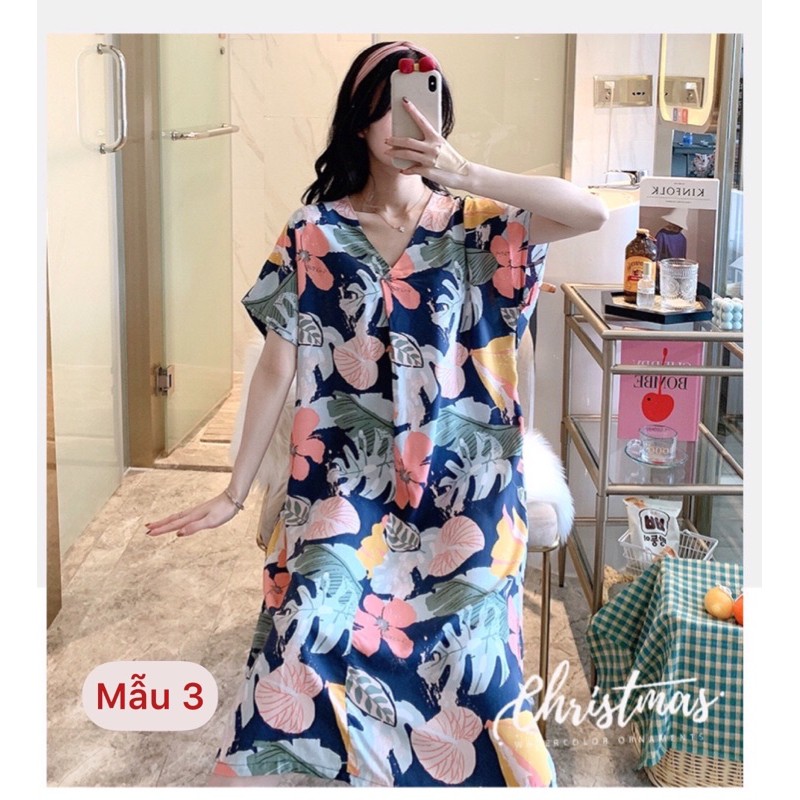 Váy lanh, đầm lanh Cotton lụa Quảng Châu họa tiết trẻ trung, mềm mát mùa hè | BigBuy360 - bigbuy360.vn