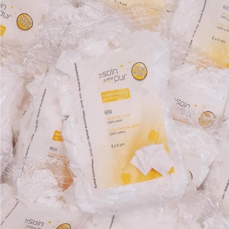 Bông Tẩy Trang Pháp Tetra Le Soin Laretat Pur 600 Miếng - Tic Medical Skincare