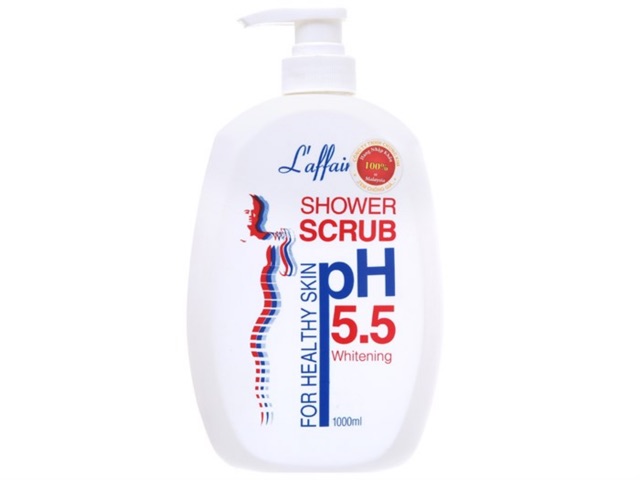 Sữa tắm trắng da tẩy da chết Laffair