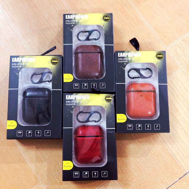 [Mã ELFLASH5 giảm 20K đơn 50K] Vỏ đựng Tai Airpods 1/ 2 giả da siêu sang, siêu chảnh