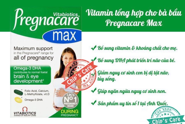 Vitamin Bầu Pregnacare Max -UK ( No Táo)