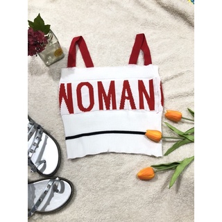Áo 2 dây croptop len tăm