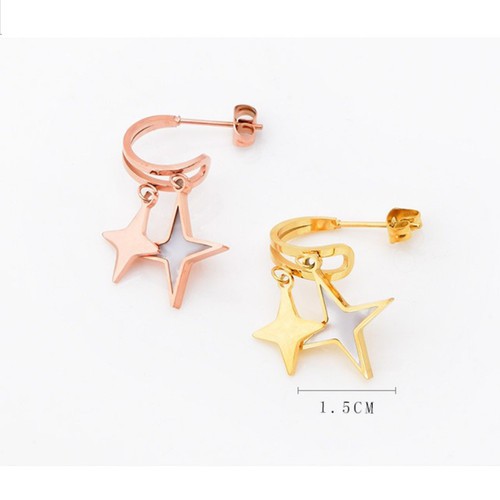 Bông Tai Nữ Tòn Ten Titan Ko Đen TT 3504