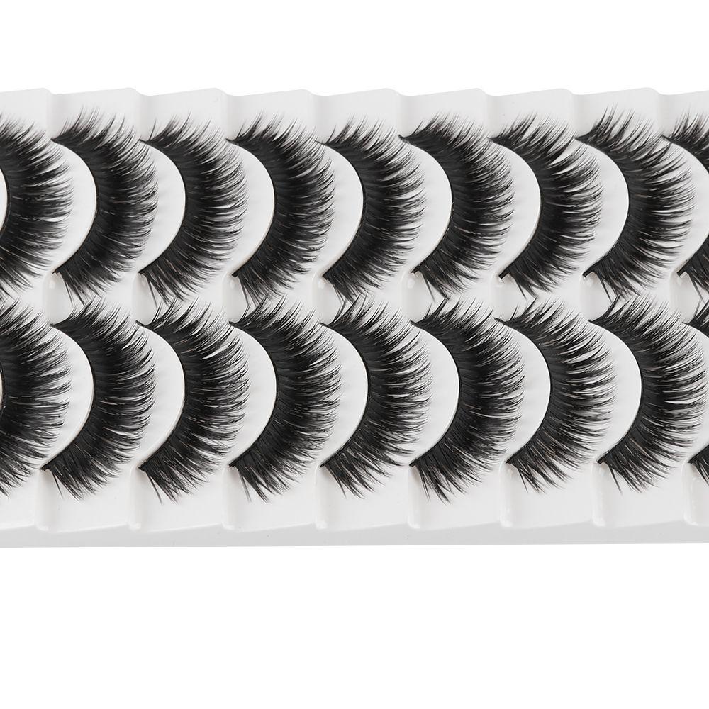 Set 10 Cặp Lông Mi Giả MIH SKONHED Trang Điểm Tự Nhiên Thời Trang