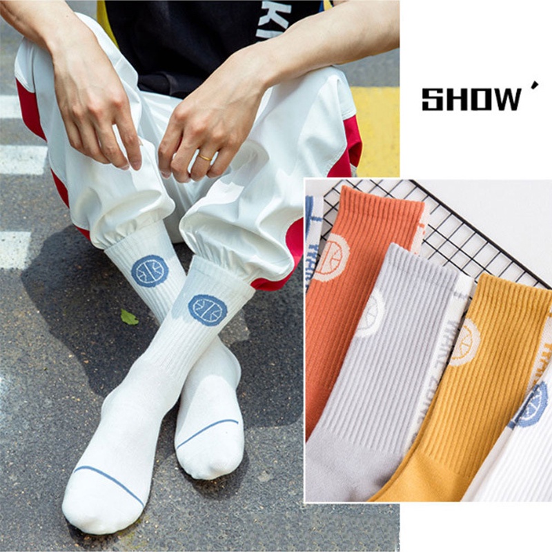 Tất vớ cổ cao trắng nữ nam gân nhún thể thao streetwear chất cotton dày thoáng khí co giãn style Hàn Quốc ABICA TD055