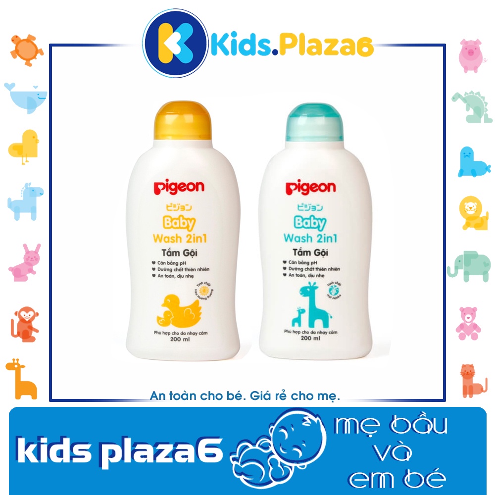 Sữa Tắm Gội Dịu Nhẹ Pigeon Jojoba Cho Bé 200ML