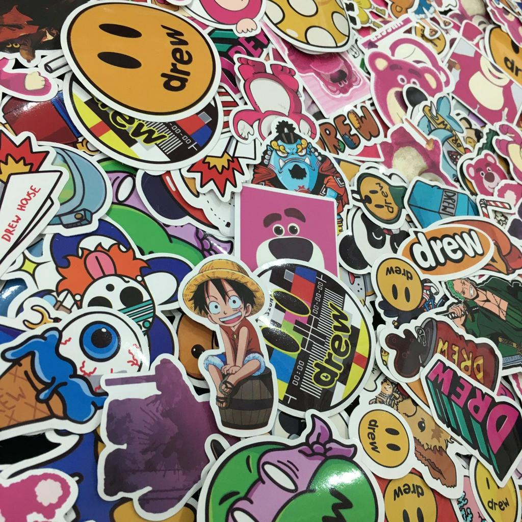 Combo Sticker Drew Dán chống nước nhiều họa tiết TeePlus