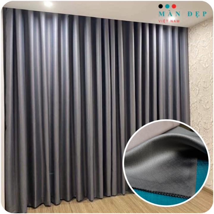 Rèm cửa lớn chống nắng cao cấp giá rẻ ManDepVietNam, màn vải decor phòng ngủ phòng khách RC07