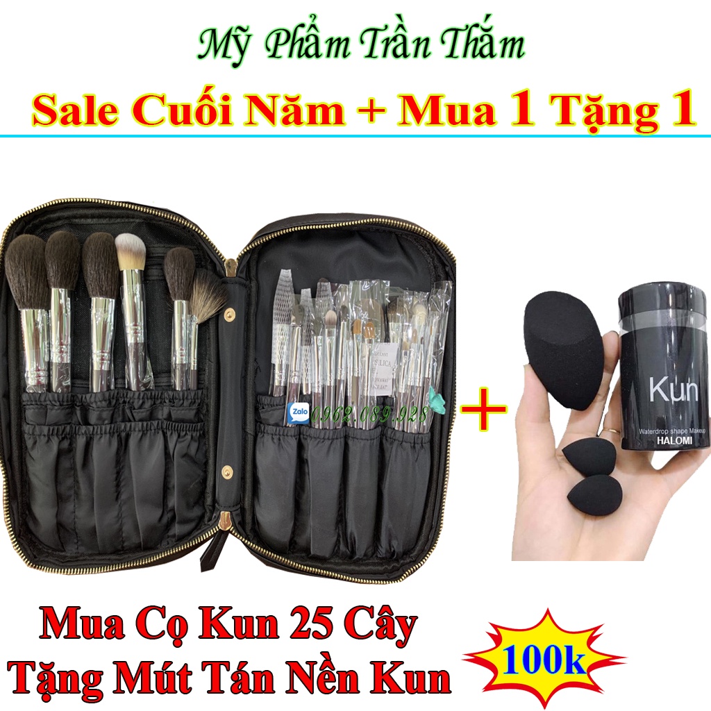 Bộ Cọ Kun 25 Cây Chuyên Nghiệp Lông Thú Cao Cấp Siêu Mềm Mịn