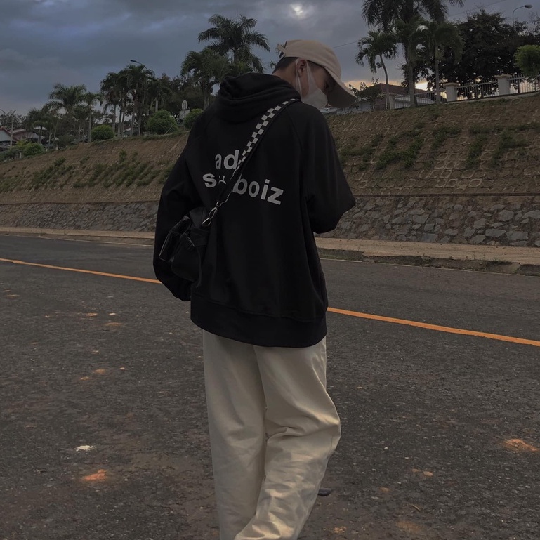 Áo khoác nỉ hoodie sadboiz signature , tee local brand basic sadboy sad cry form rộng unisex nam nữ ulzzang SATO SHOP