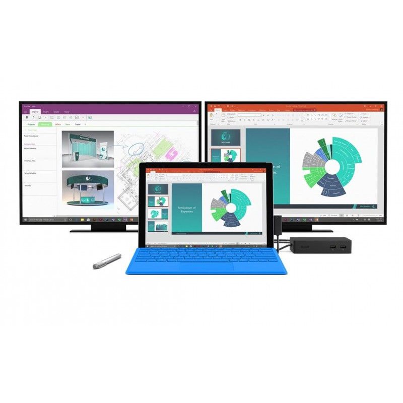 Đế kết nối Microsoft Surface Dock 2 | hỗ trợ kết nối USB-C | Xuất màn hình 4k