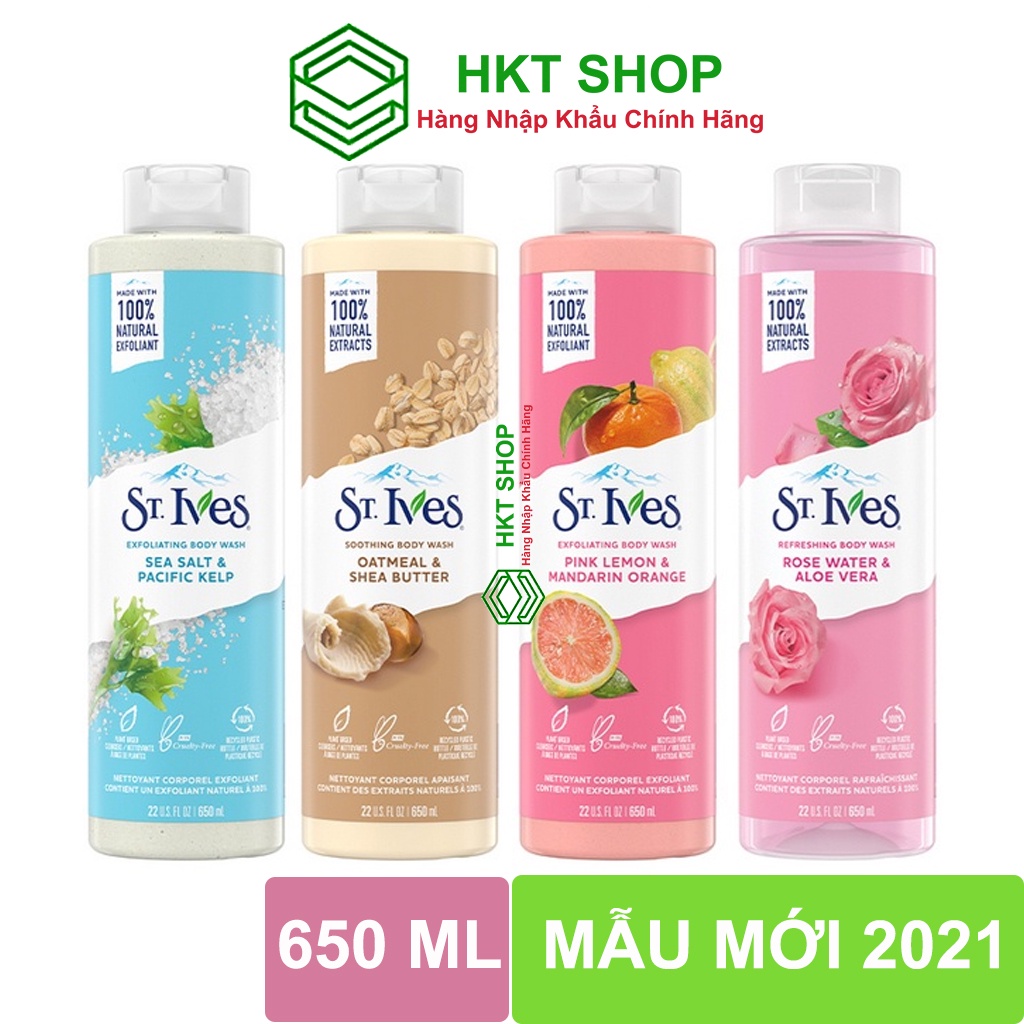 [Mã COSDAY giảm 8% đơn 150K] [USA] Sữa tắm tẩy tế bào chết St. Ives 650ml - HKT Shop