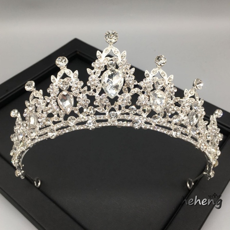 Cài Tóc Hình Vương Miện Đính Đá Lấp Lánh Cho Cô Dâu