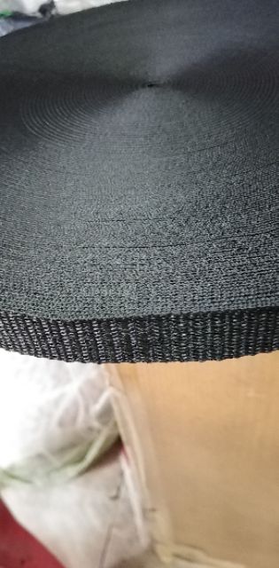 Dây đai cotton, dây dù dẹp, dây quai túi màu đen size 2cm-5cm