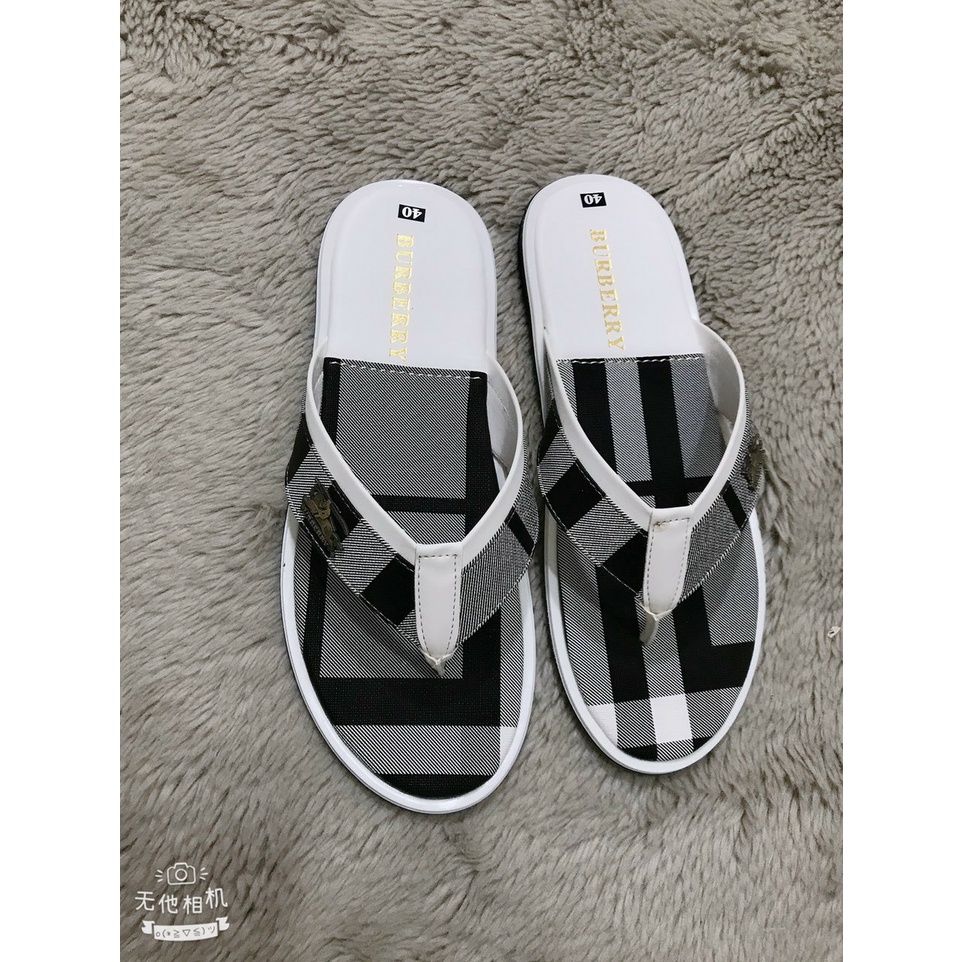 DÉP XỎ NGÓN NAM, DÉP KẸP NAM BURBERRY CARO THỜI TRANG CÁ TÍNH SÀNH ĐIỆU
