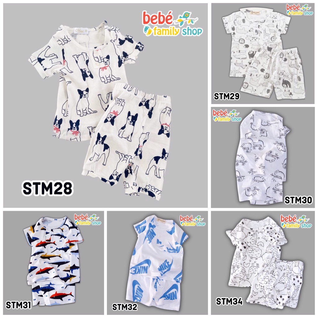 [Mẫu 16-23] Bộ quần áo bé trai, đồ bộ bé trai, Bộ cộc tay bé trai mùa hè/ đồ bộ cotton cho bé trai- STM - bebefamilyshop