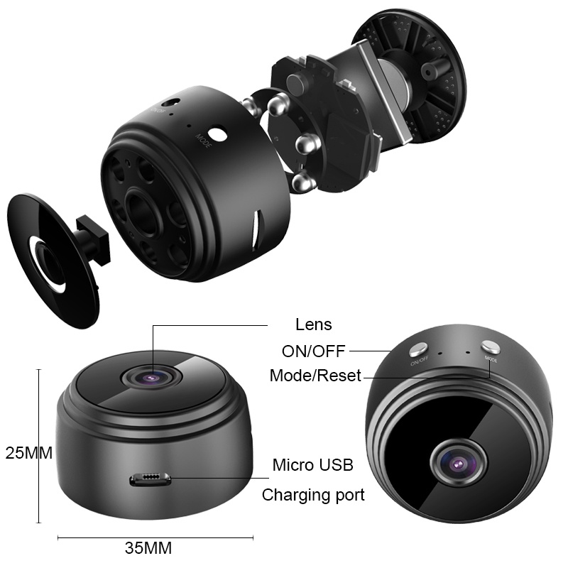 Camera an ninh không dây kết nối wifi A9 HD 1080p góc rộng | BigBuy360 - bigbuy360.vn
