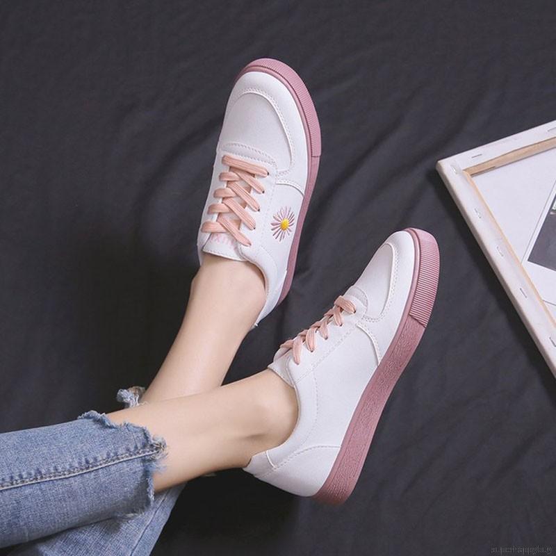 Giày Thể Thao Nữ Đế Mềm In Hình Hoạt Hình Thời Trang
