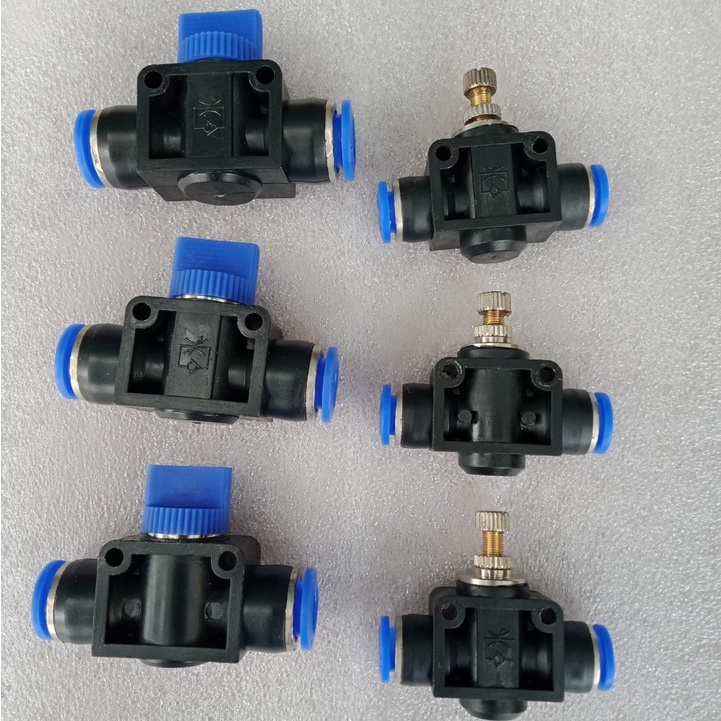 Van tiết lưu chỉnh khí nén ống 6mm, 8mm, 10mm