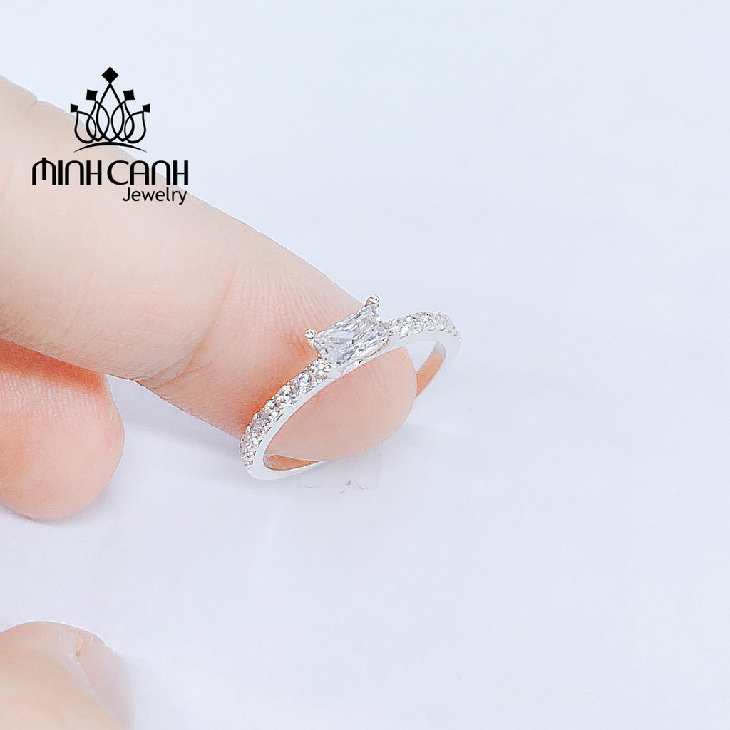 Nhẫn Bạc Nữ Đá Hình Chữ Nhật - Minh Canh Jewelry