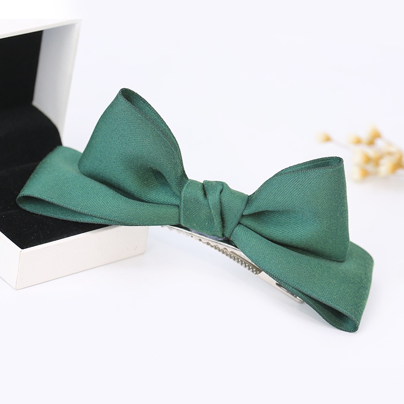 Kẹp tóc đính nơ lớn thanh lịch thời trang phong cách Hàn Quốc
