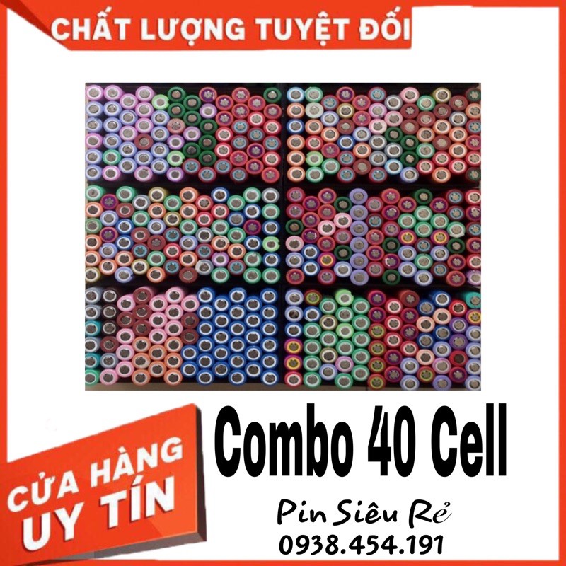 Combo 40 cell pin Li-on 18650