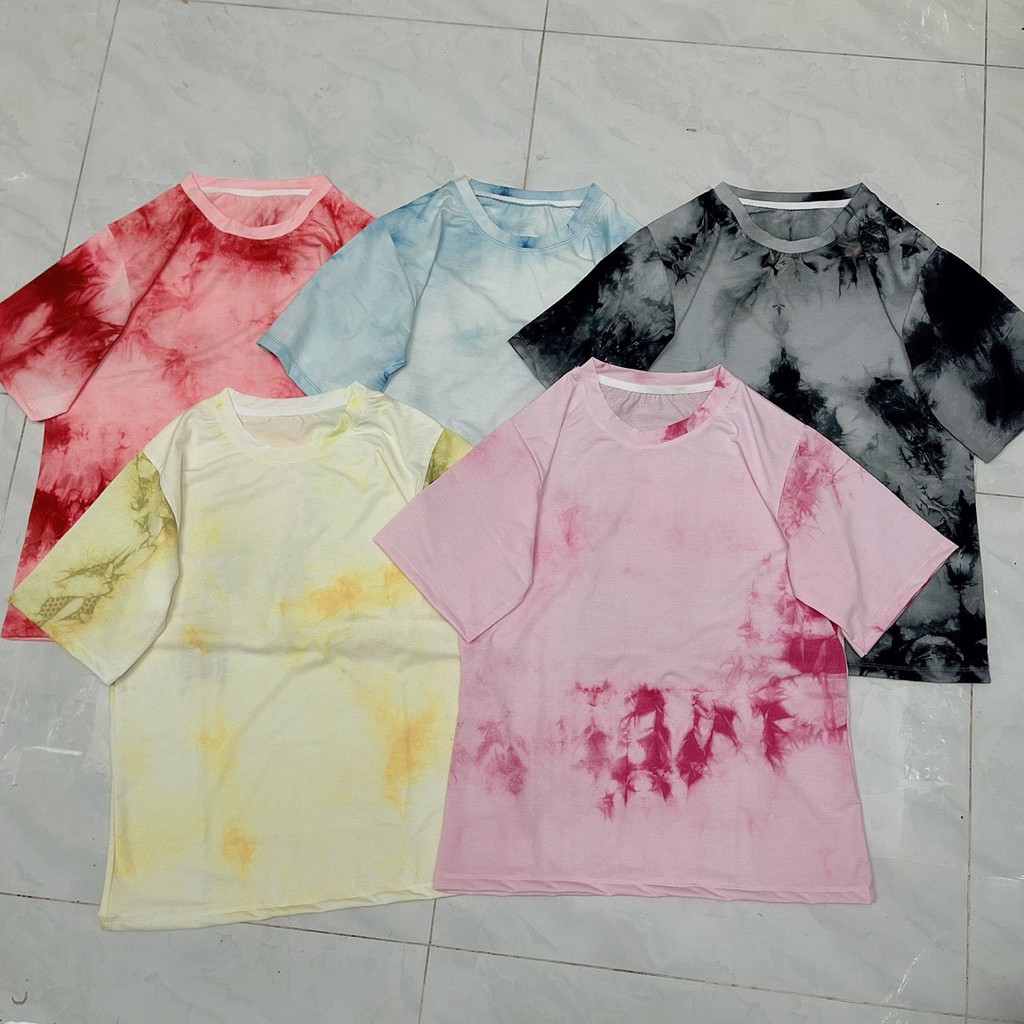 áo thun màu loang xinh ảnh thật đủ màu
