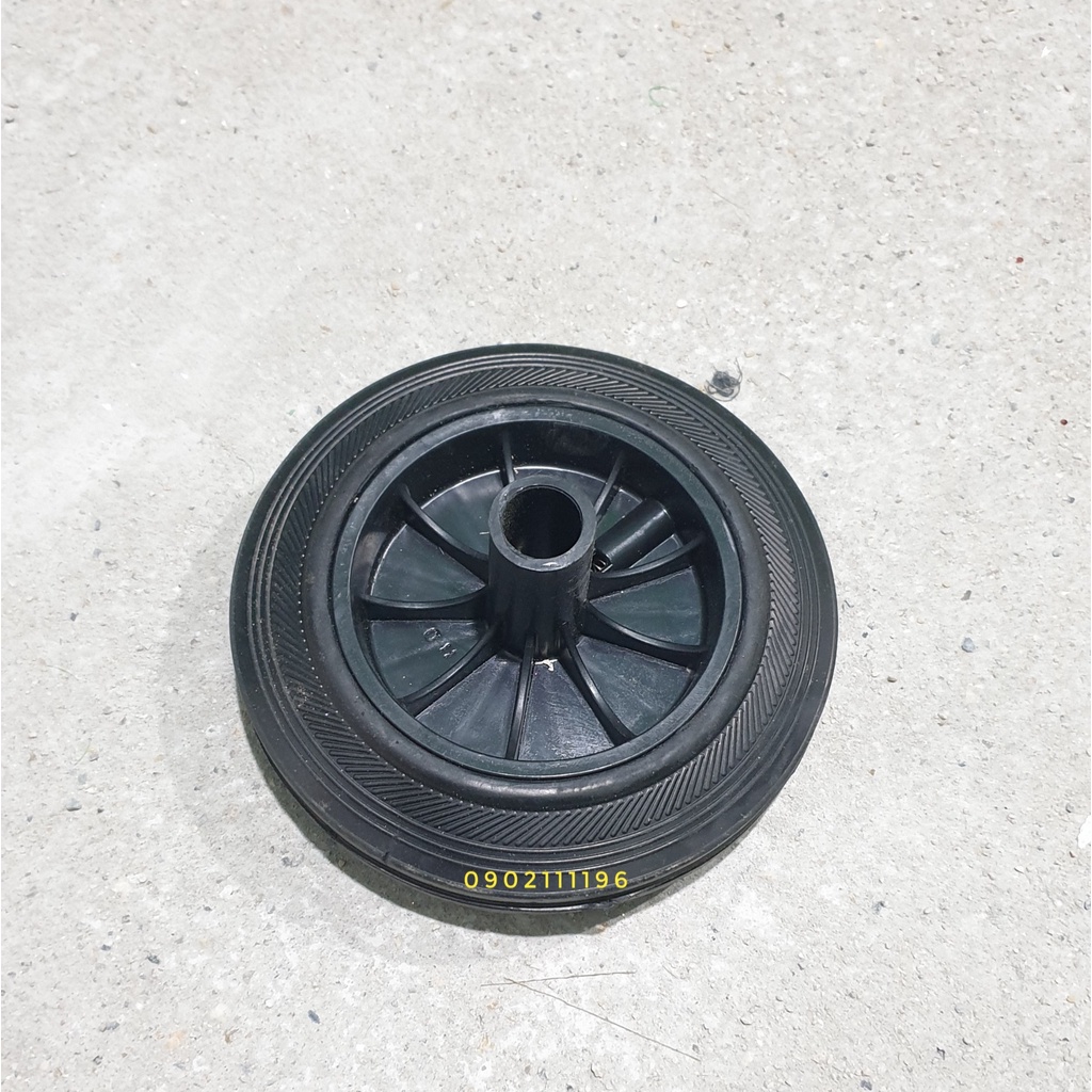 01 BÁNH XE CAO SU CHO THÙNG RÁC 120L-240L