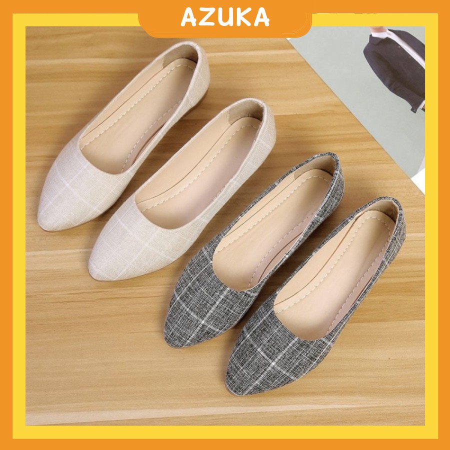 Giày búp bê nữ cao cấp đế bằng giày búp bê giá rẻ xinh xắn dễ phối đồ phù hợp với mọi lứa tuổi AZUKA - GBB04