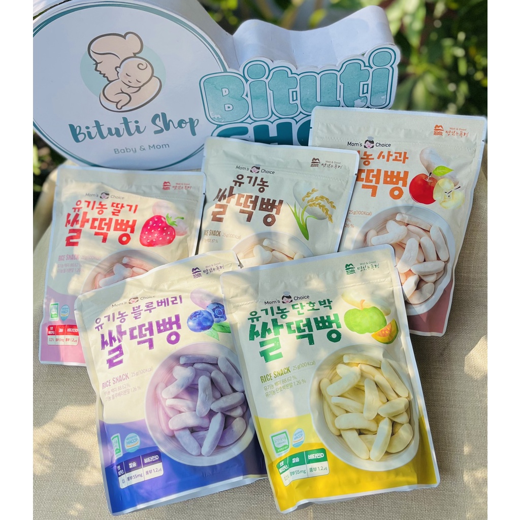 Bánh gạo ăn dặm hữu cơ Mom's Choice Hàn quốc cho bé từ 6 tháng - Bituti Shop