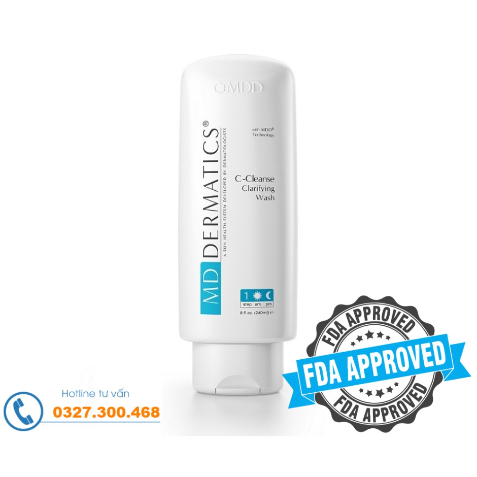 [SALE OFF] Chai số 1: Sữa Rửa Mặt Tạo Bọt C-Cleanse Clarifying Wash Mỹ Phẩm MD Dermatics | BigBuy360 - bigbuy360.vn