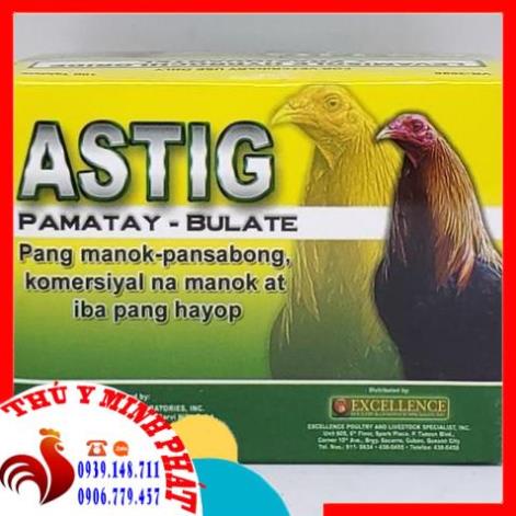 ASTIG 1 HỘP 100 VIÊN XỔ GIUN CHO GÀ ĐÁ NHẬP KHẨU PHILIPINES