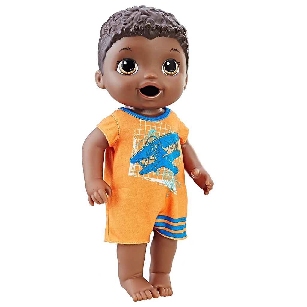 Búp Bê Mỹ Baby Alive Hasbro Tóc Nhựa - Bé Lux ăn dặm Da Đen-Baby Alive Super Snacks Snackin' Lily Doll Blonde 2015