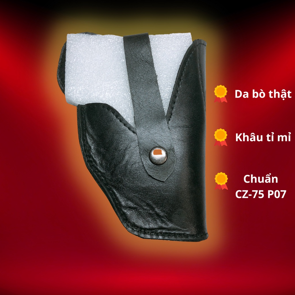 Bao da đựng VK cá nhân CZ-75, CZ P07 Duty dạng hộp hở báng và búa đập mạnh mẽ