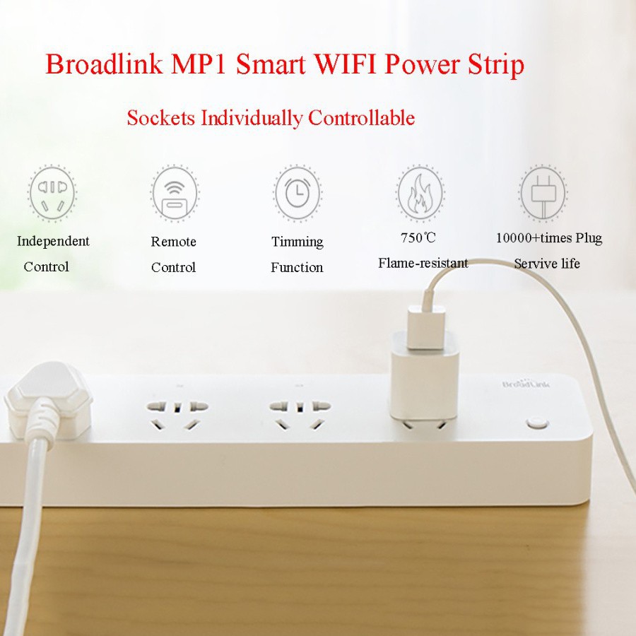 BROADLINK MP1, ổ cắm 4 cổng WIFI, điều khiển từ xa thông minh