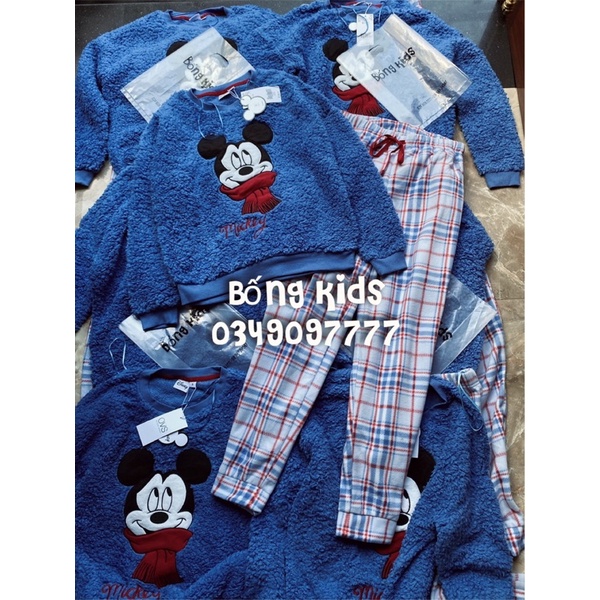 [Mã 2611THTRANG100K hoàn 10% xu đơn 99K] Bộ PJ Lông Cừu Nữ Mickey Xanh Dương OVS | BigBuy360 - bigbuy360.vn