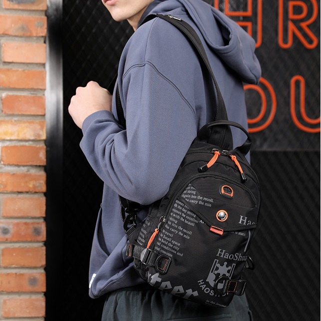 Balo mini chống nước Haoshuai Aolang Black A5122