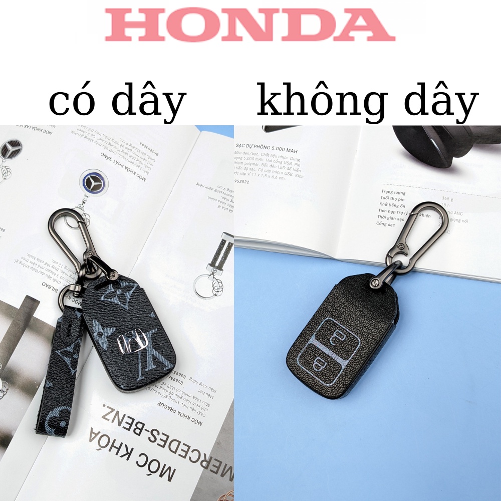 Bao da chìa khóa Honda CRV Hodna HRV Hodna Jazz Hodna Accord 2nút (H2)