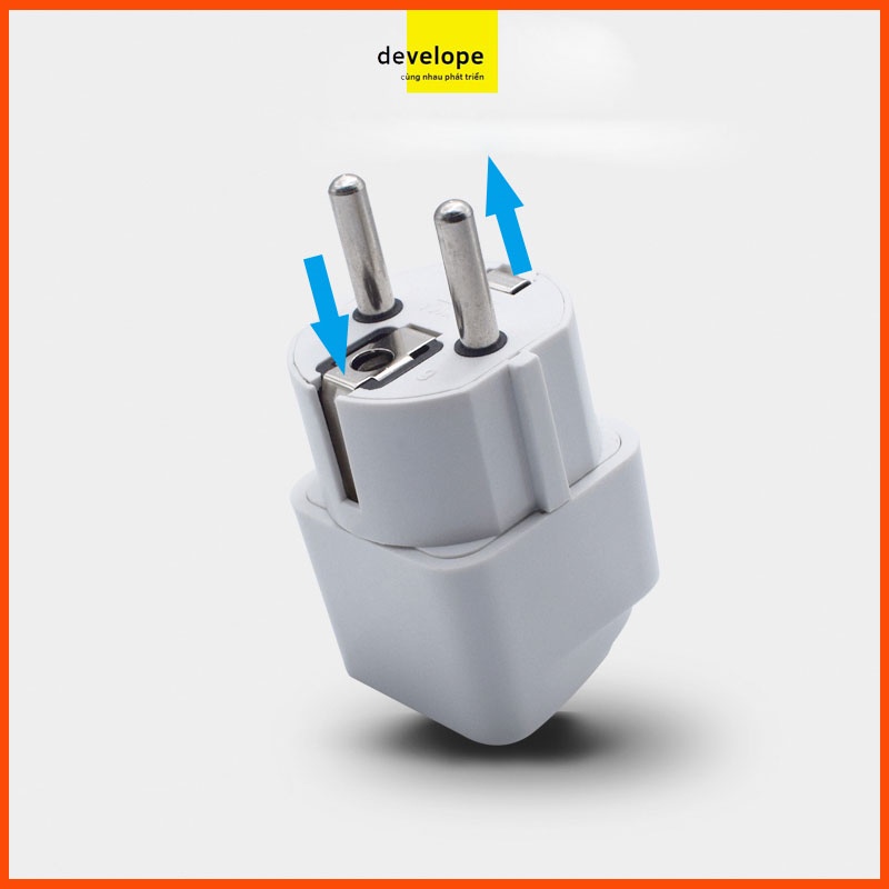 Phích cắm - Ổ cắm điện chuyển 2 chấu sang 3 chấu từ 0~250V tiện dụng
