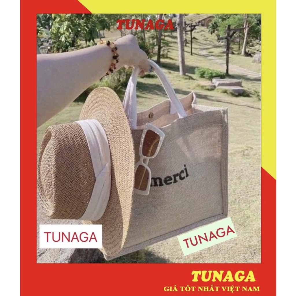 [TÚI CÓI VUÔNG] Túi Cói Merci Siêu Hot Rẻ Vô Địch Hàng Đi Biển Đi Chơi Du Lịch/Đựng Cả Thế Giới