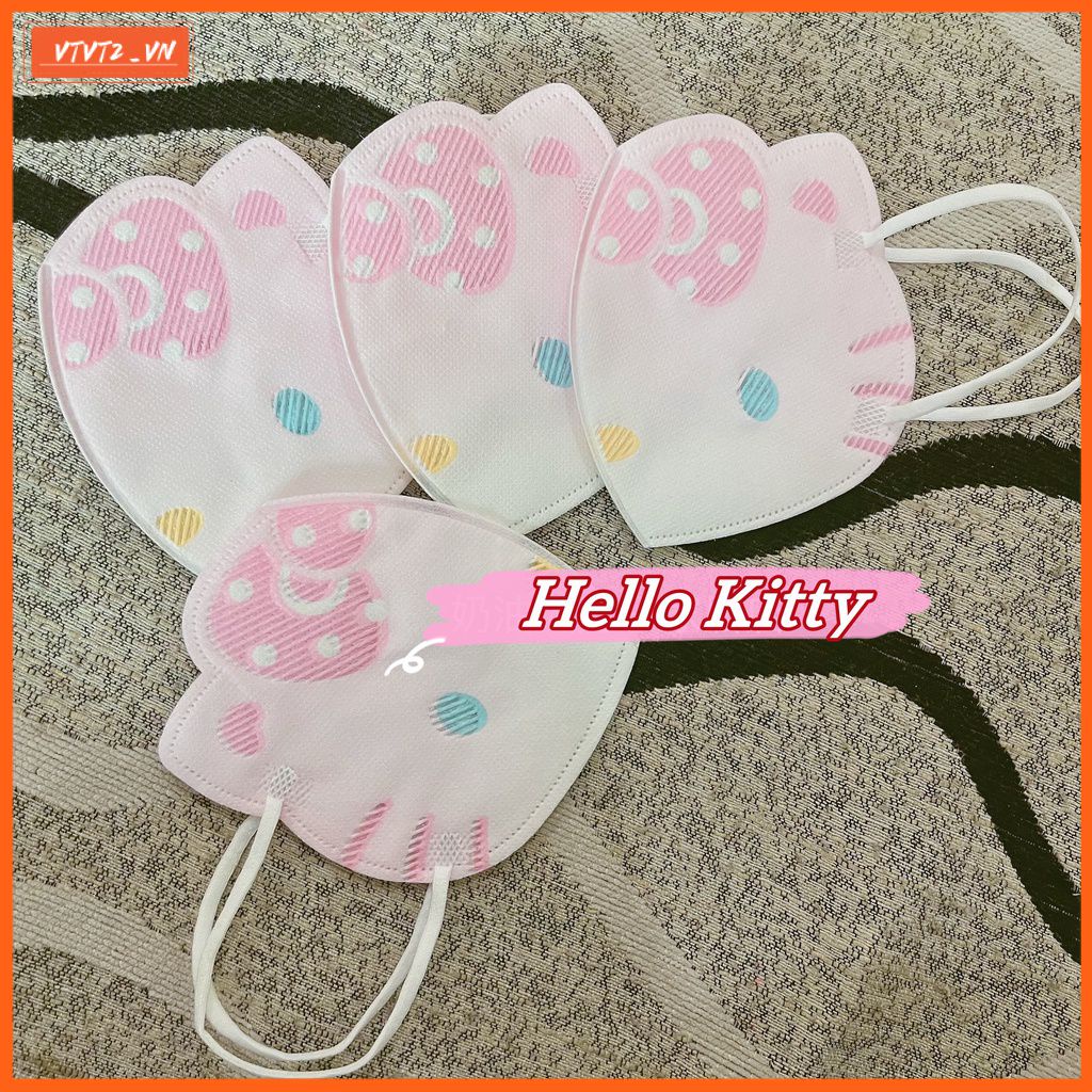 10 Chiếc Dễ Thương Hello Kitty 3d Mặt Nạ 1-13 Tuổi Trẻ Em Mặt Nạ 3d Thoáng Khí Khẩu Trang Có 3-Lớp Chứa Tan Chảy-Thổi Vải Mặt Nạ