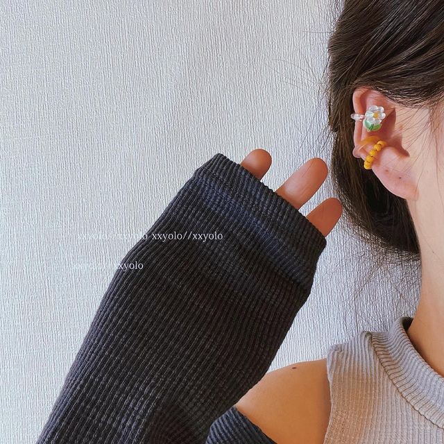 Set Bông Tai Kẹp Hoa Trong - TS1424